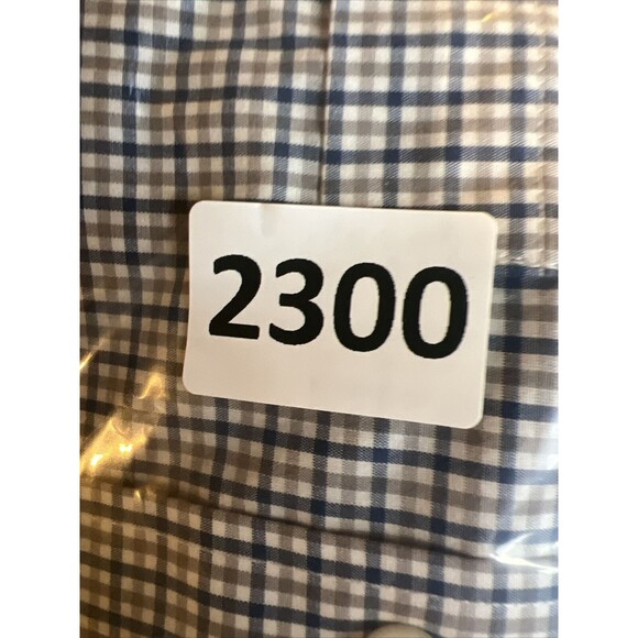 J Crew Thompson Button Up Shirt Mens Size Medium White Blue Beige Check EUC - Picture 10 of 10